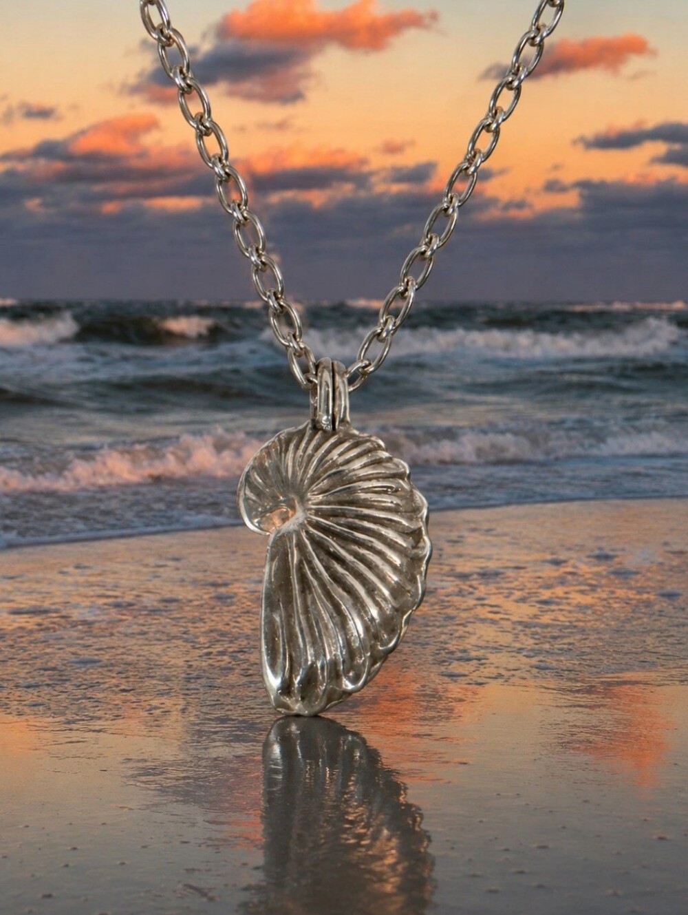 NEW! Brighton Nautilus Pendant Charm Shells Around The World Collection - Rare!